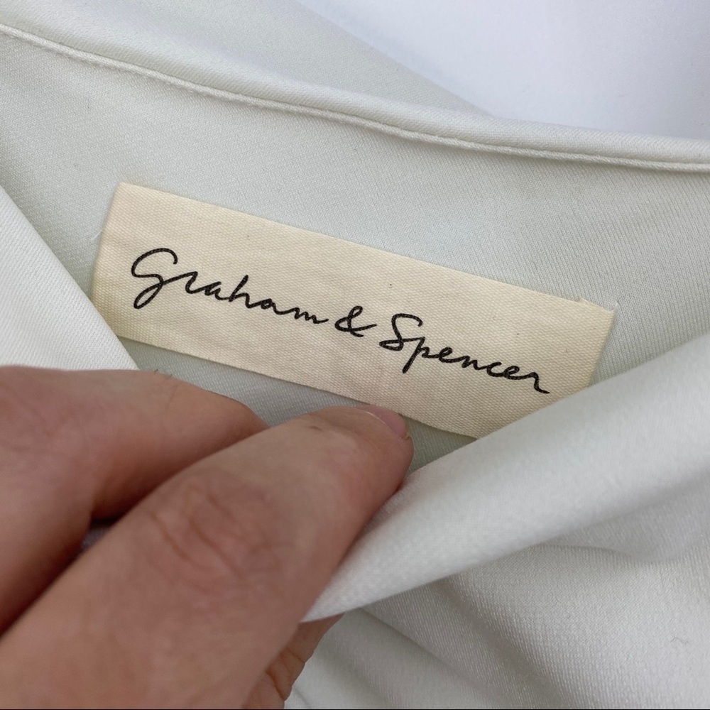 Graham & Spencer asymmetric ruched jersey knit dress NWT - Picture 8 of 8